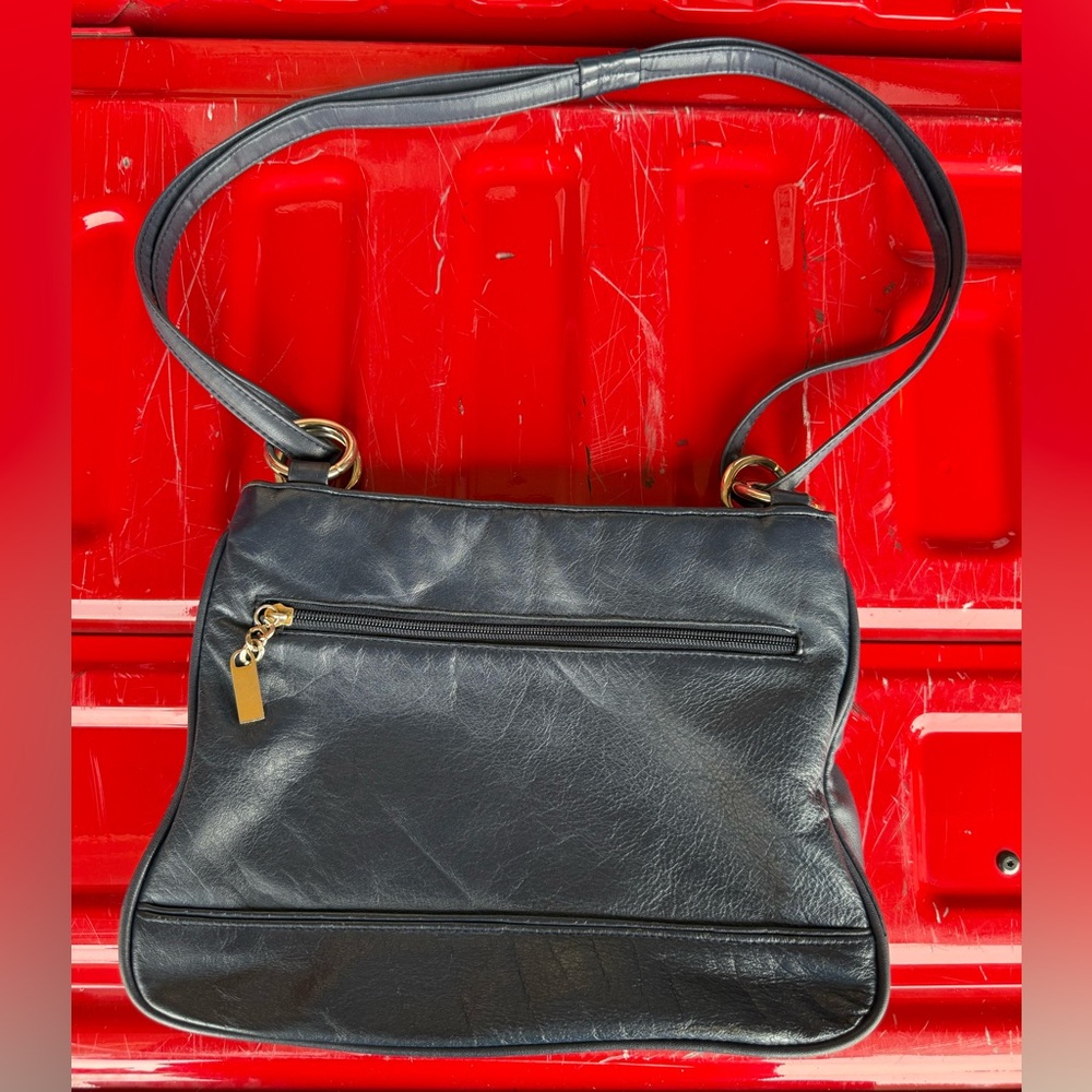 Vintage First Edition Woman’s Purse Navy Blue Leather